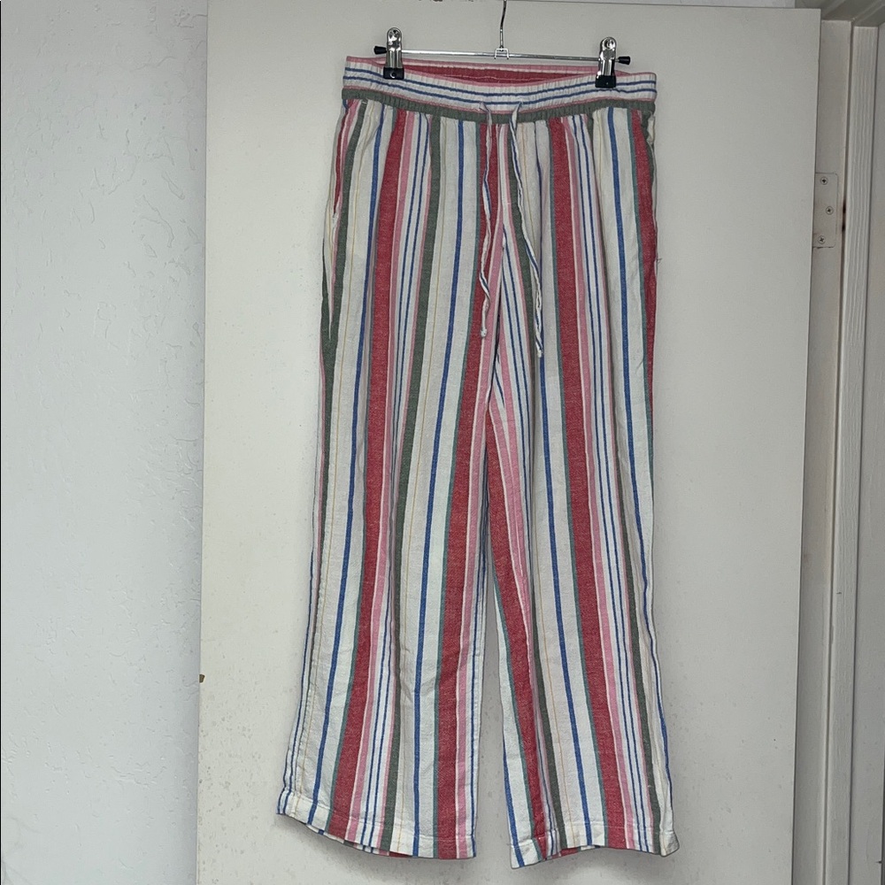 Striped Multicolor Linen Pants